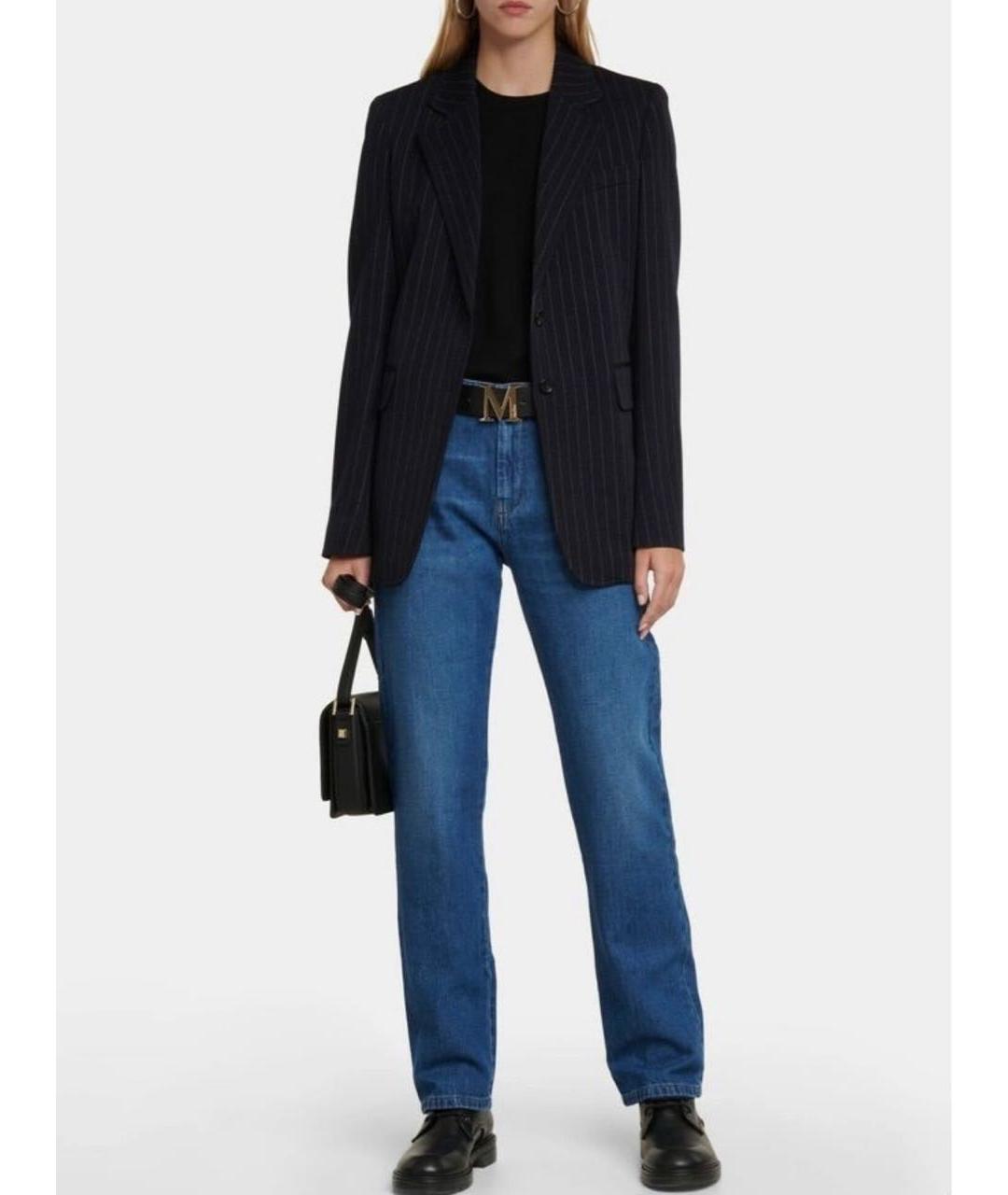 MAX MARA Синие прямые джинсы, фото 7