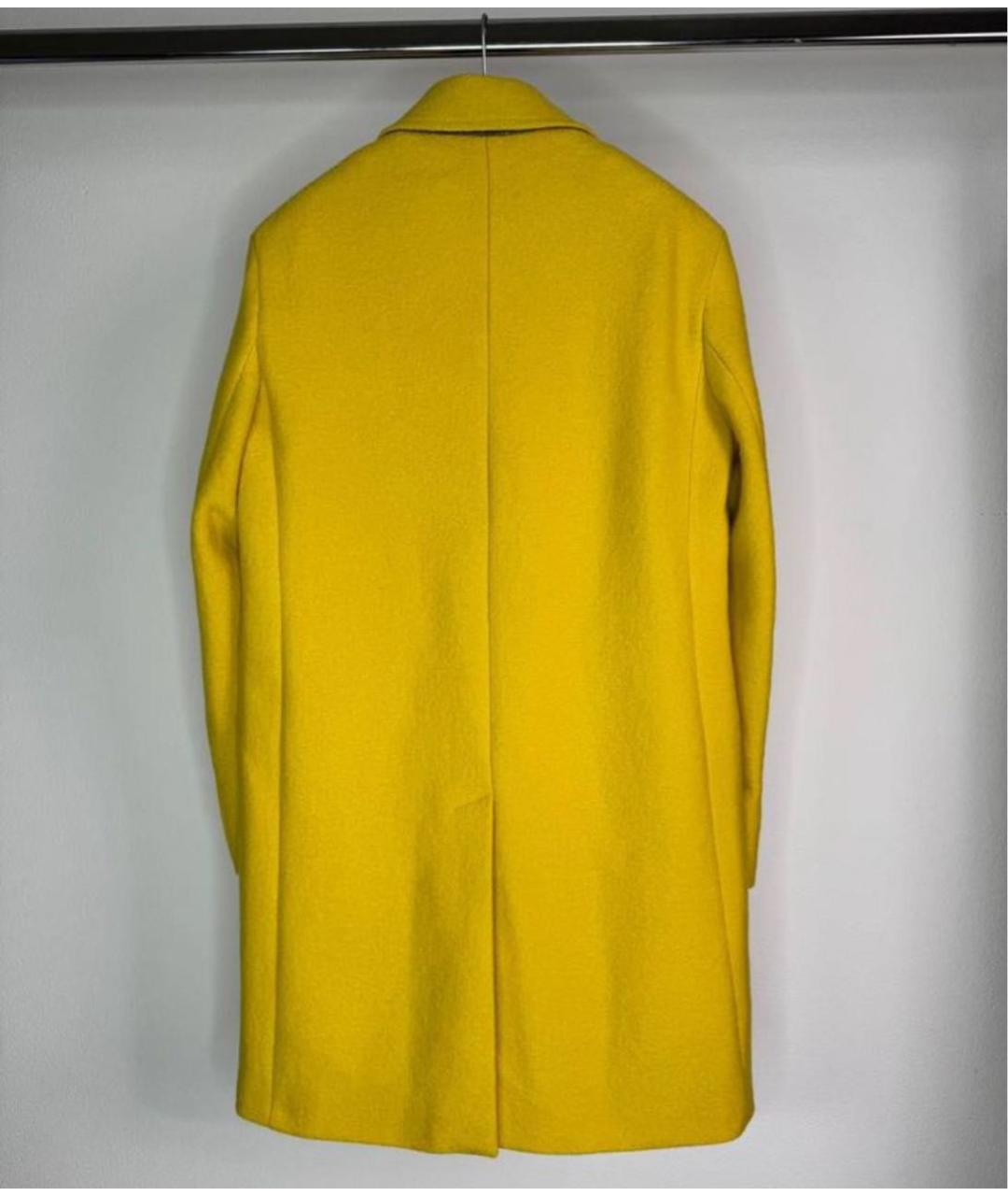 MAX MARA Желтое шерстяное пальто, фото 6