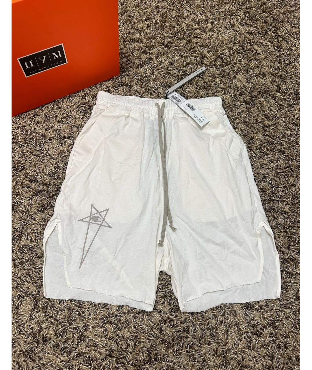 RICK OWENS Белые шорты, фото 5
