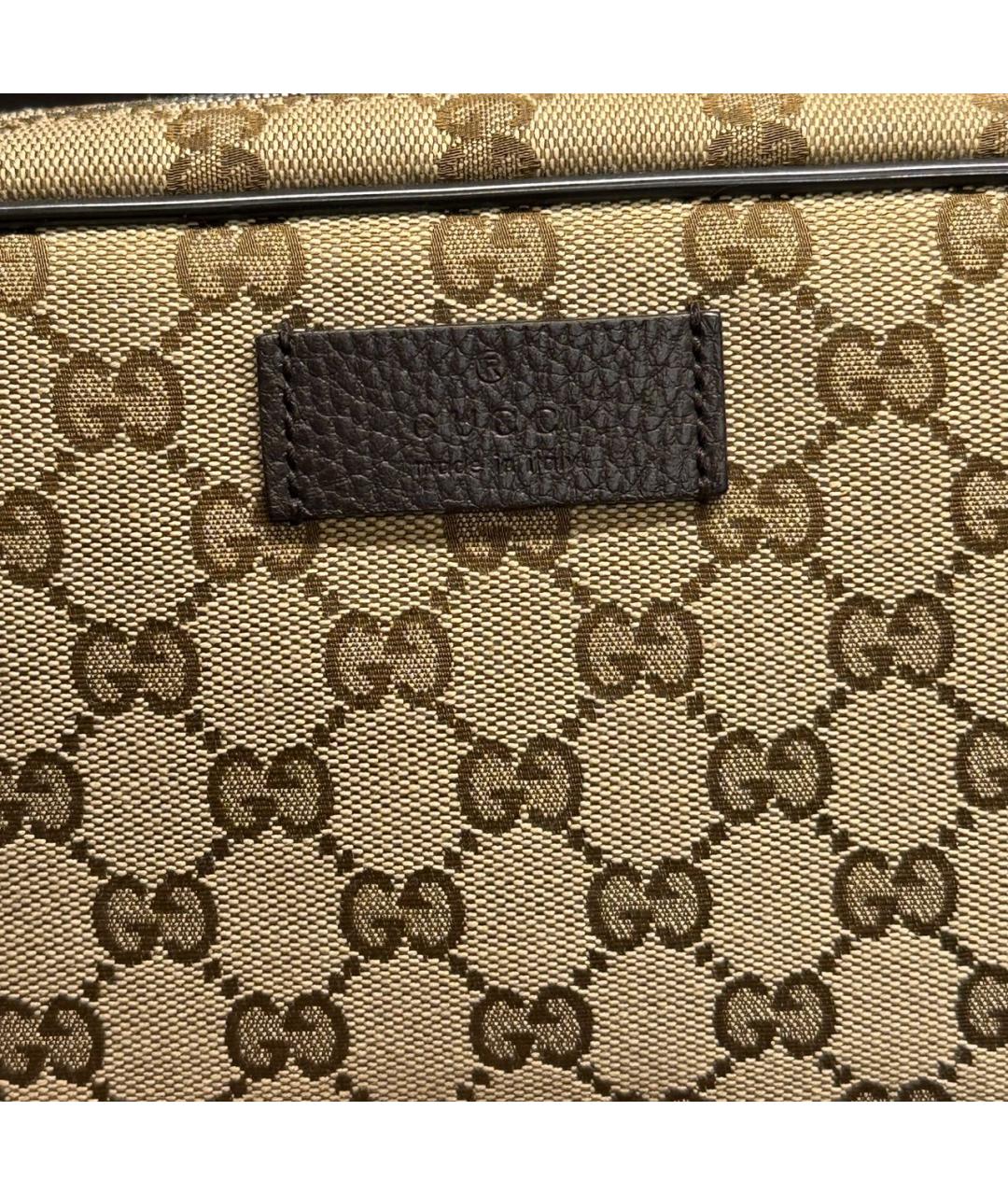 GUCCI Бежевая хлопковая поясная сумка, фото 3