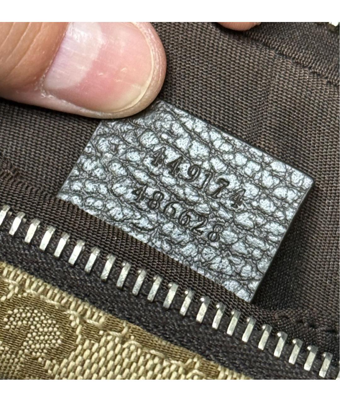 GUCCI Бежевая хлопковая поясная сумка, фото 7