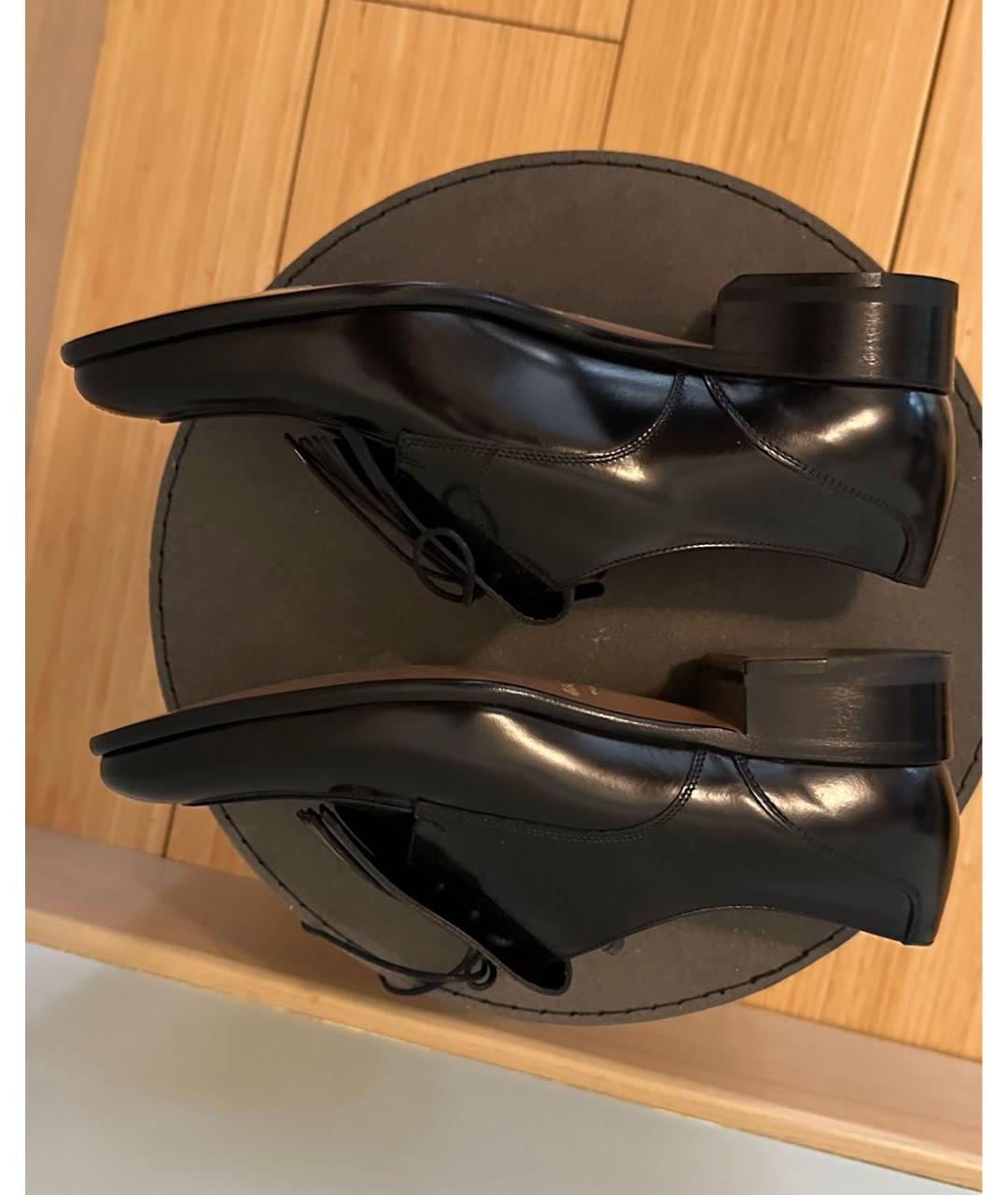 FERRAGAMO Черные ботинки из лакированной кожи, фото 5