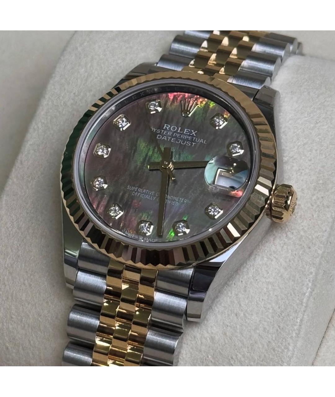 ROLEX Серые часы из желтого золота, фото 4