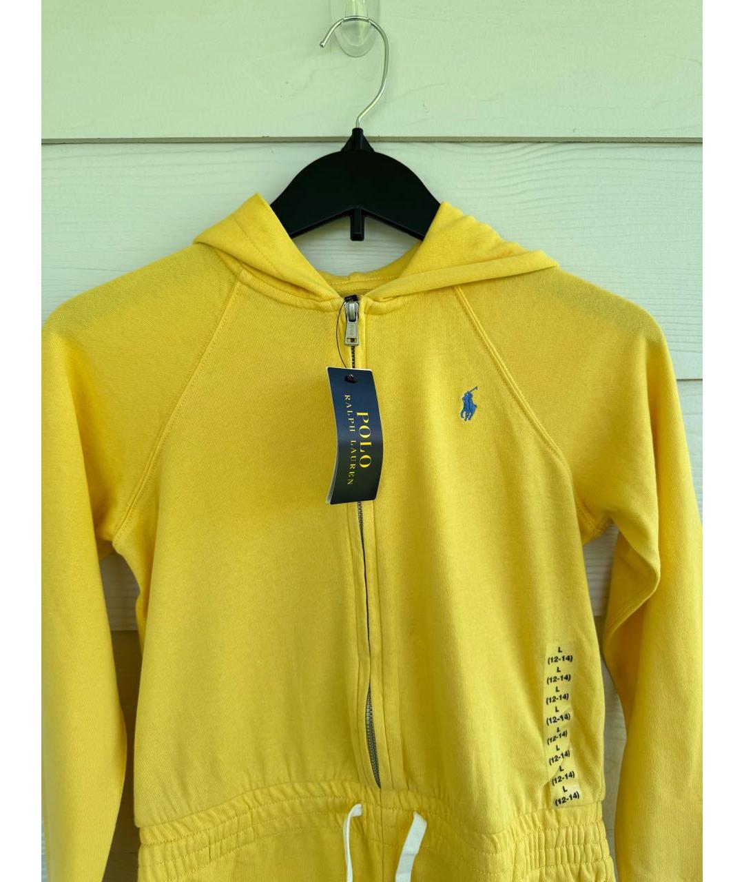 POLO RALPH LAUREN Желтый хлопковый комбинезон, фото 2