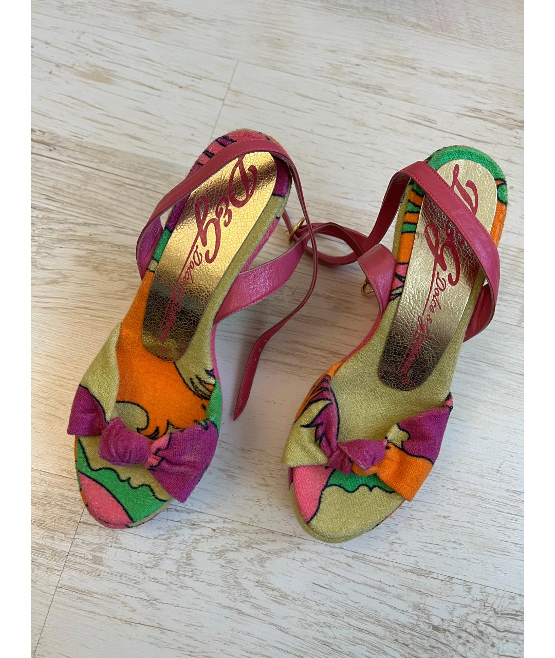 DOLCE&GABBANA Бархатные босоножки, фото 2