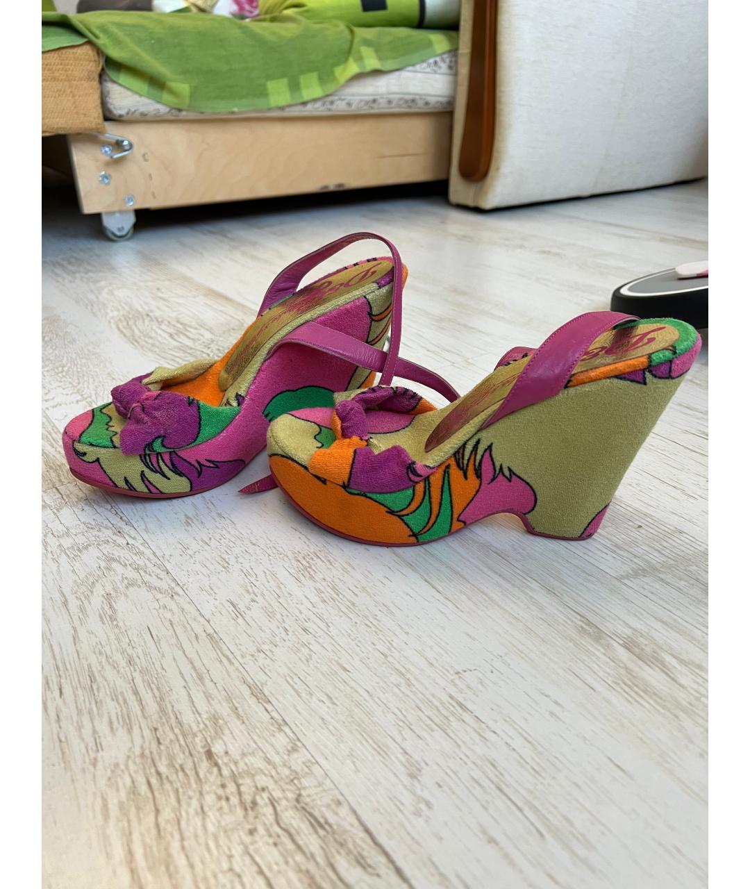 DOLCE&GABBANA Бархатные босоножки, фото 5