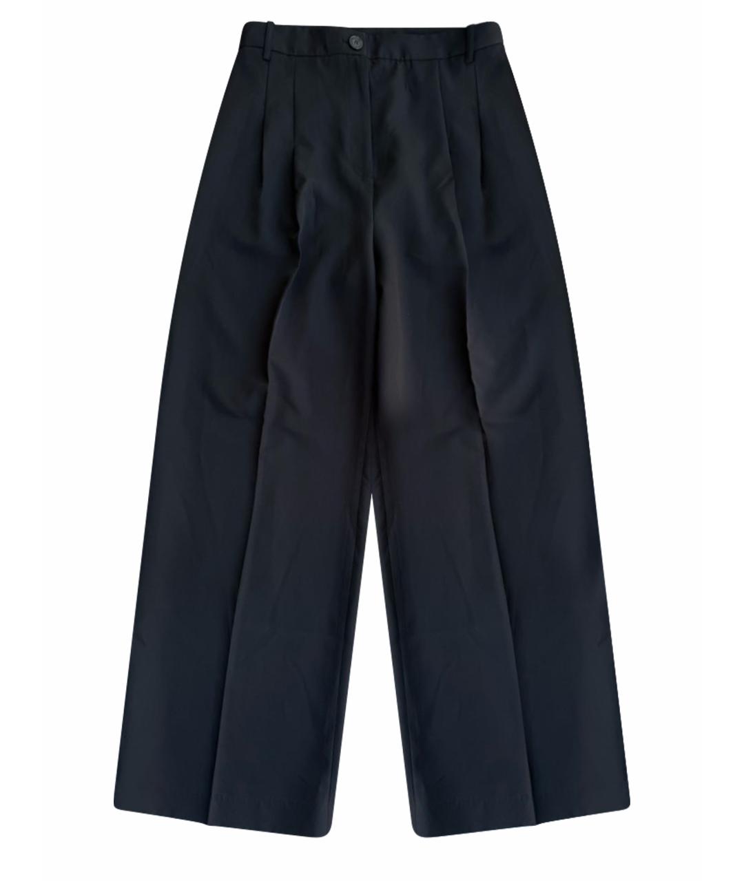DKNY Черные полиэстеровые брюки широкие, фото 1