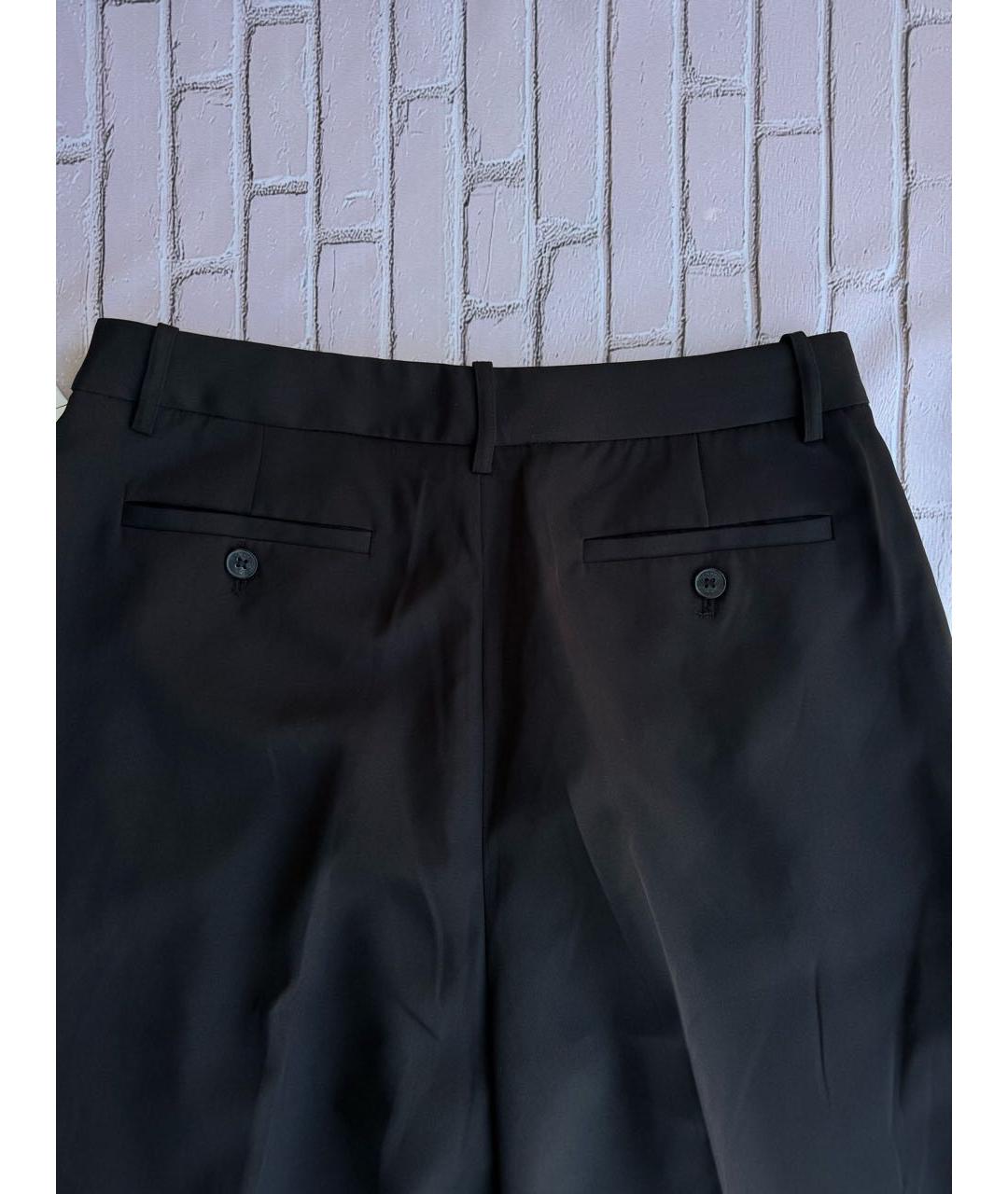 DKNY Черные полиэстеровые брюки широкие, фото 8