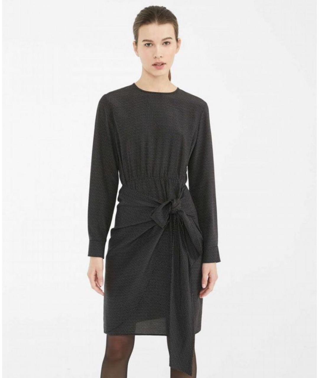 MAX MARA Черное шелковое повседневное платье, фото 8