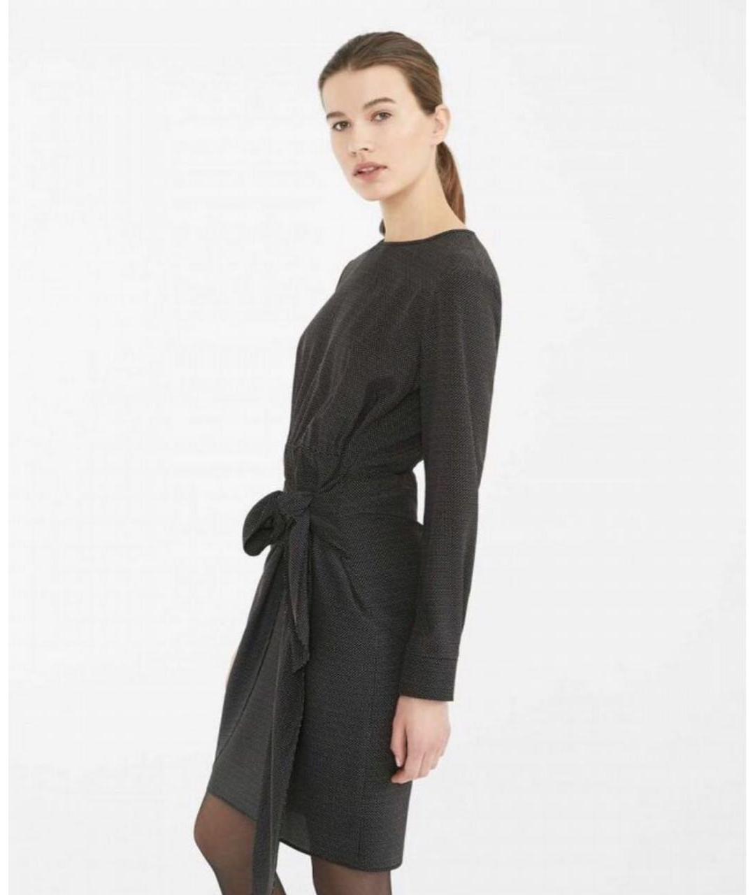MAX MARA Черное шелковое повседневное платье, фото 7