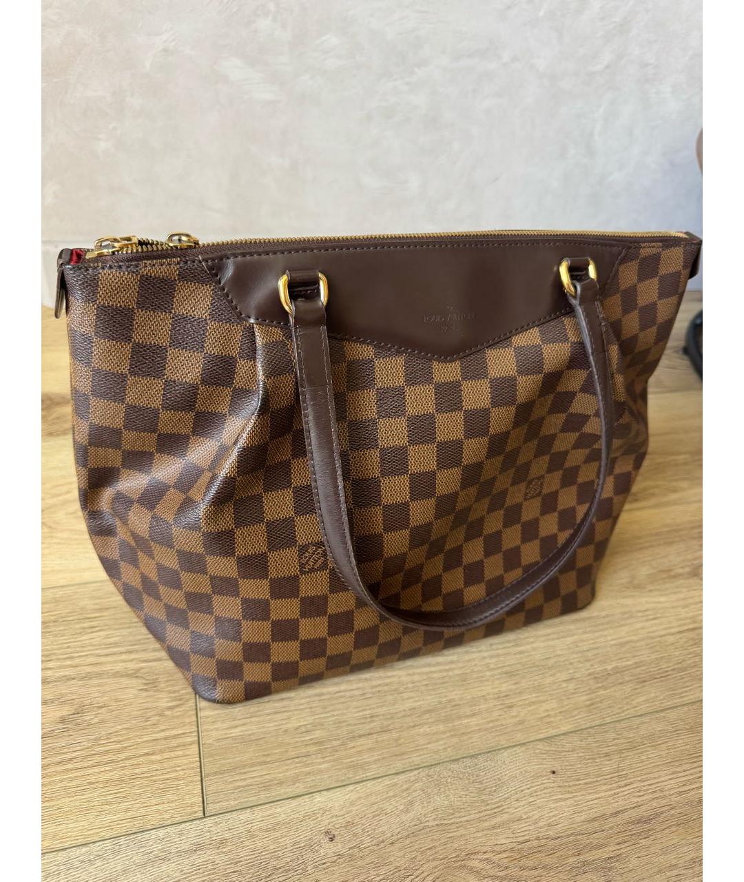 LOUIS VUITTON Коричневая сумка тоут, фото 8