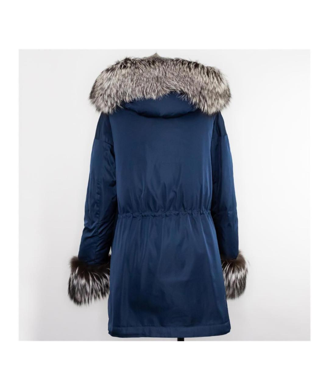 ERMANNO SCERVINO Синяя меховая парка, фото 2