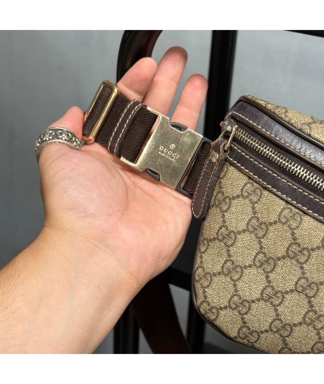GUCCI Бежевая поясная сумка, фото 4
