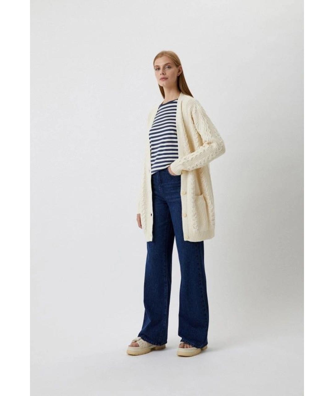 WEEKEND MAX MARA Белый хлопковый джемпер / свитер, фото 6
