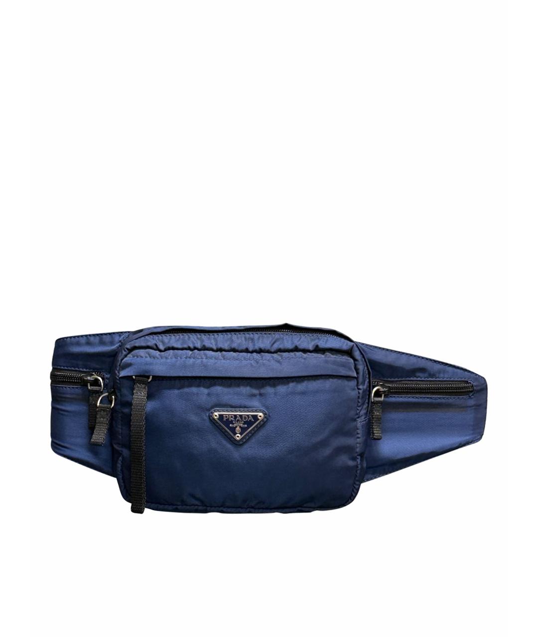 PRADA Темно-синяя поясная сумка, фото 1