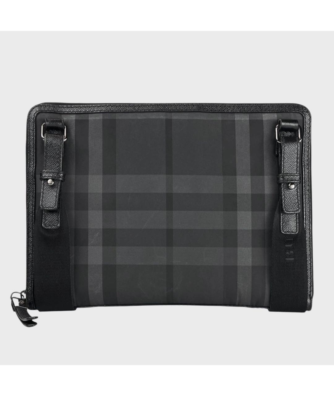 BURBERRY Антрацитовая синтетическая сумка на плечо, фото 2