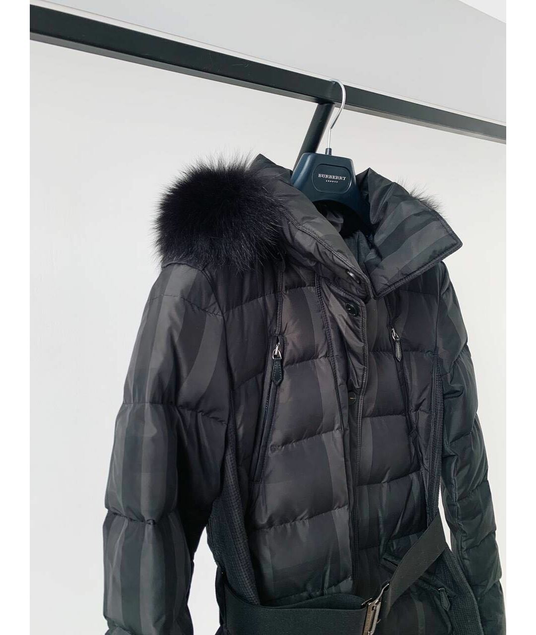 BURBERRY LONDON Черная полиэстеровая куртка, фото 5