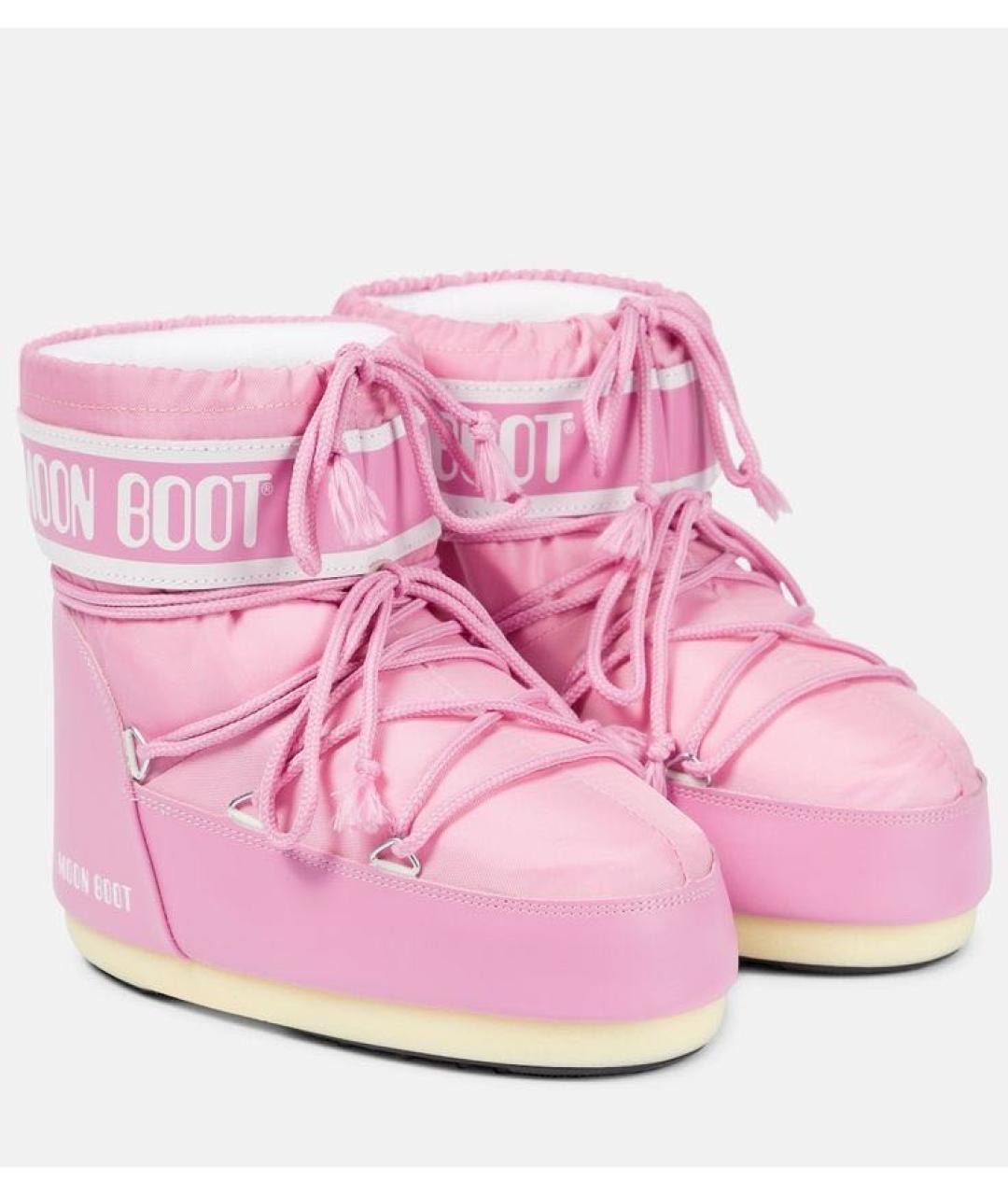 MOON BOOT Розовые сапоги, фото 2