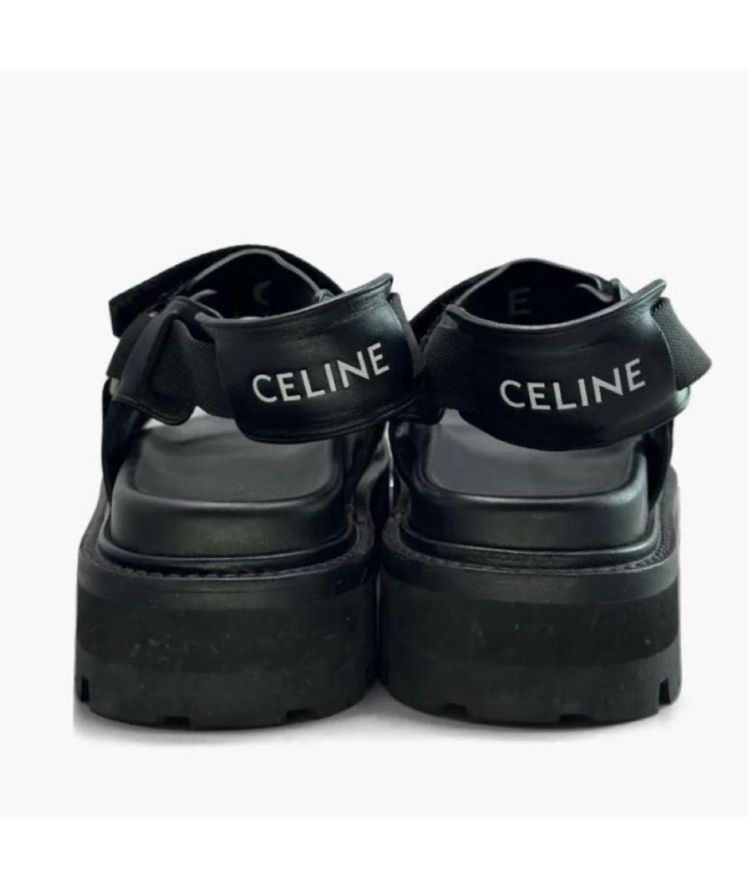 CELINE Черные босоножки, фото 8