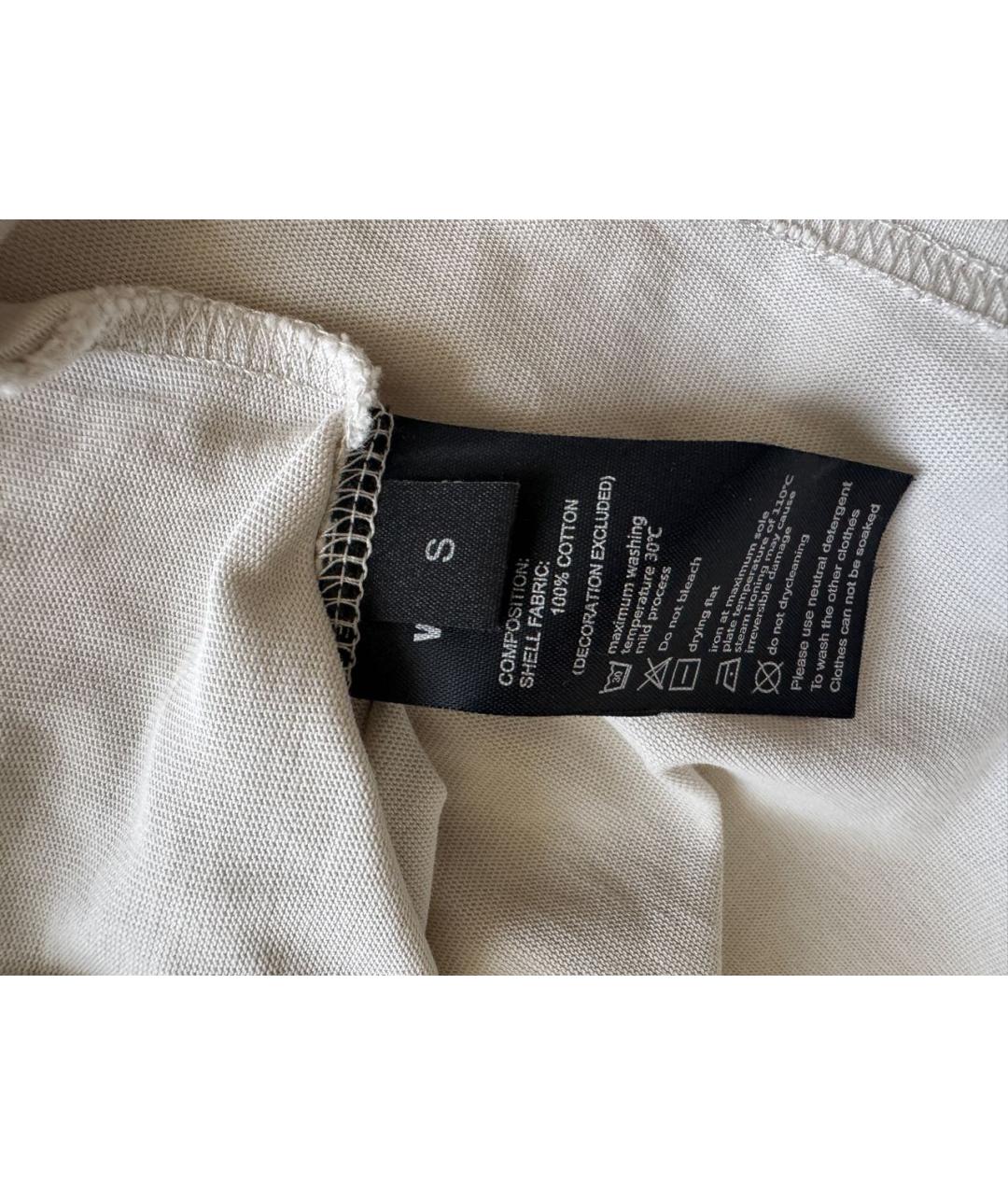VETEMENTS Бежевая хлопковая футболка, фото 8