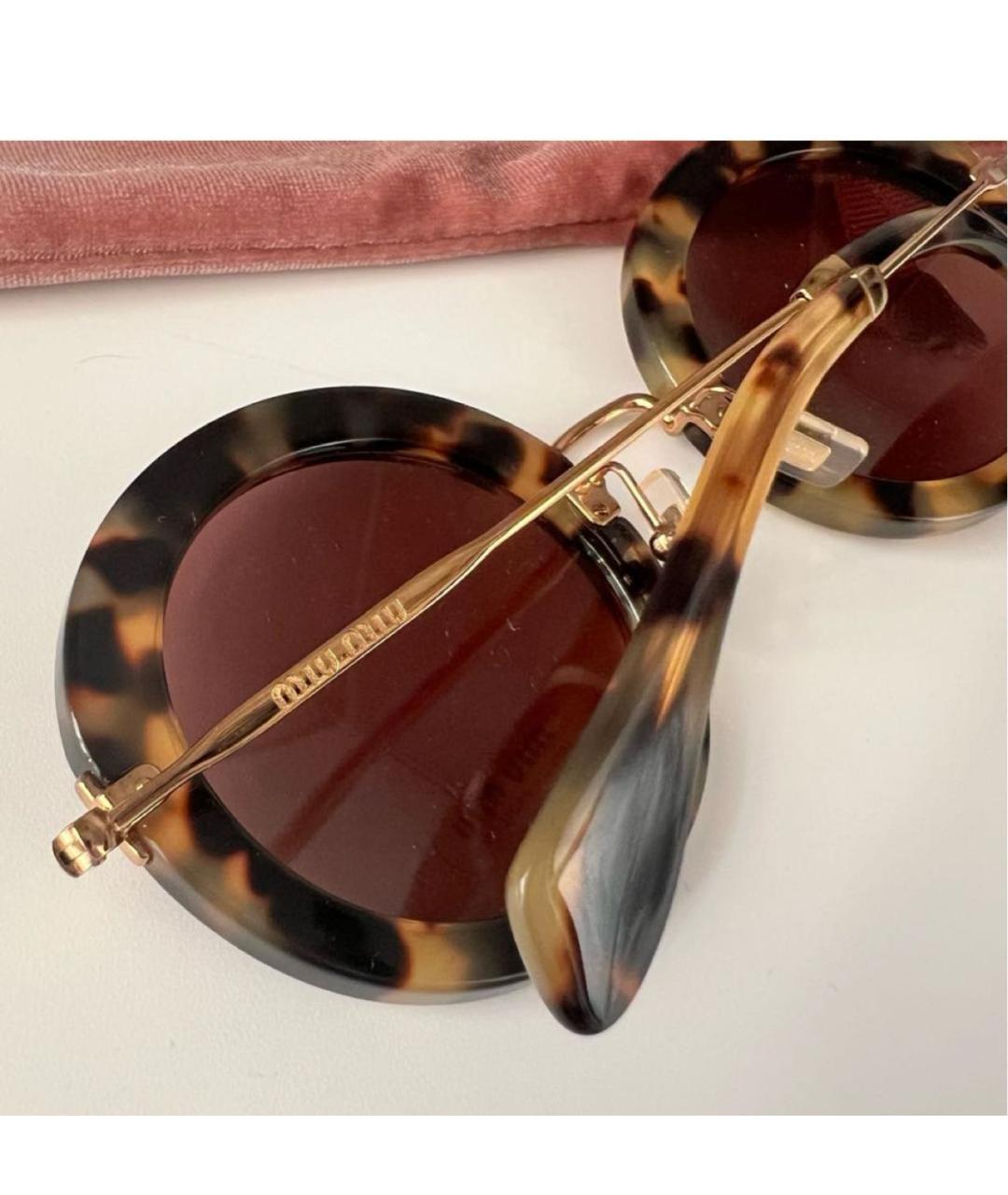 MIU MIU Коричневые солнцезащитные очки, фото 6
