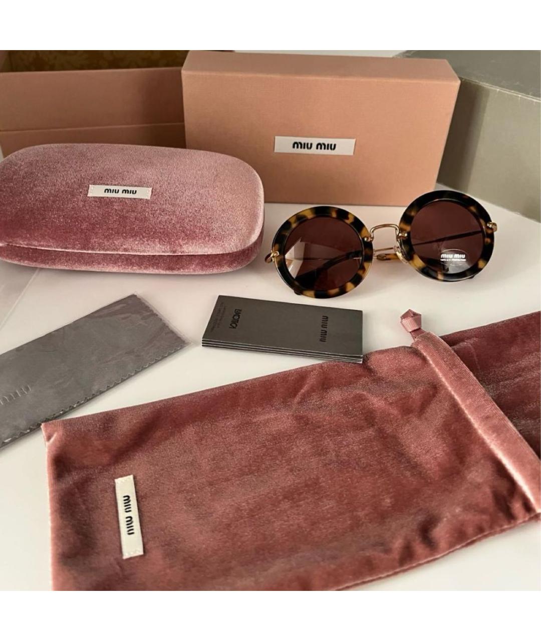 MIU MIU Коричневые солнцезащитные очки, фото 3