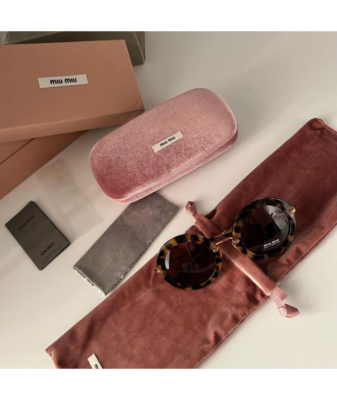 MIU MIU Коричневые солнцезащитные очки, фото 4