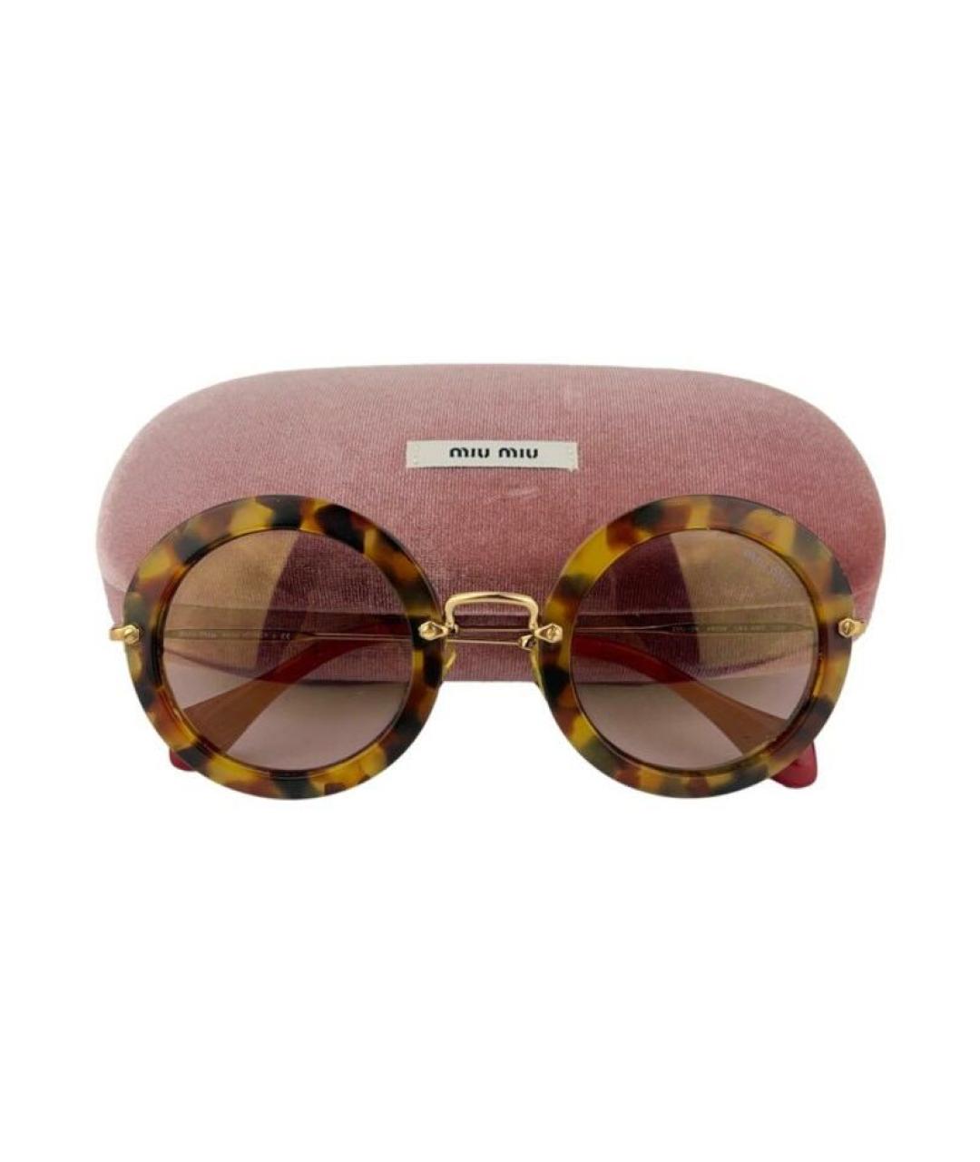 MIU MIU Коричневые солнцезащитные очки, фото 8