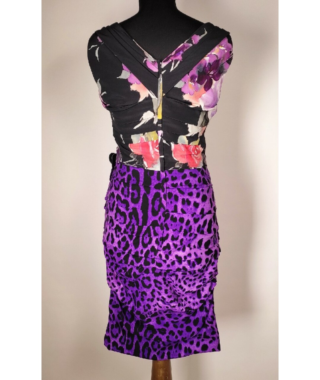 DOLCE&GABBANA Фиолетовое шелковое платье, фото 3