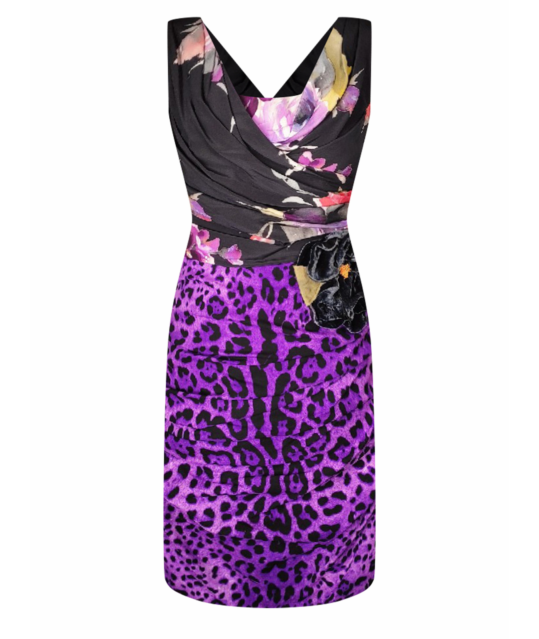 DOLCE&GABBANA Фиолетовое шелковое платье, фото 1