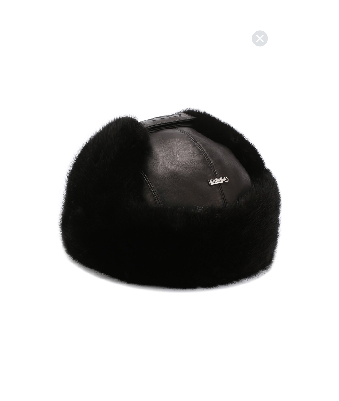 ZILLI Черная кожаная шапка, фото 2