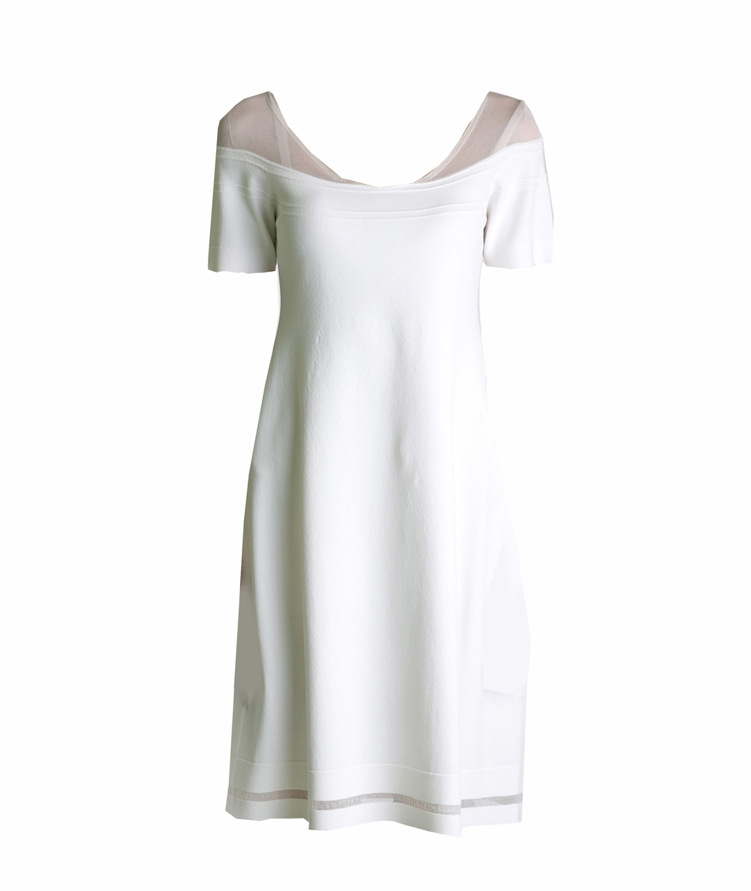 D.EXTERIOR Белое вискозное коктейльное платье, фото 1