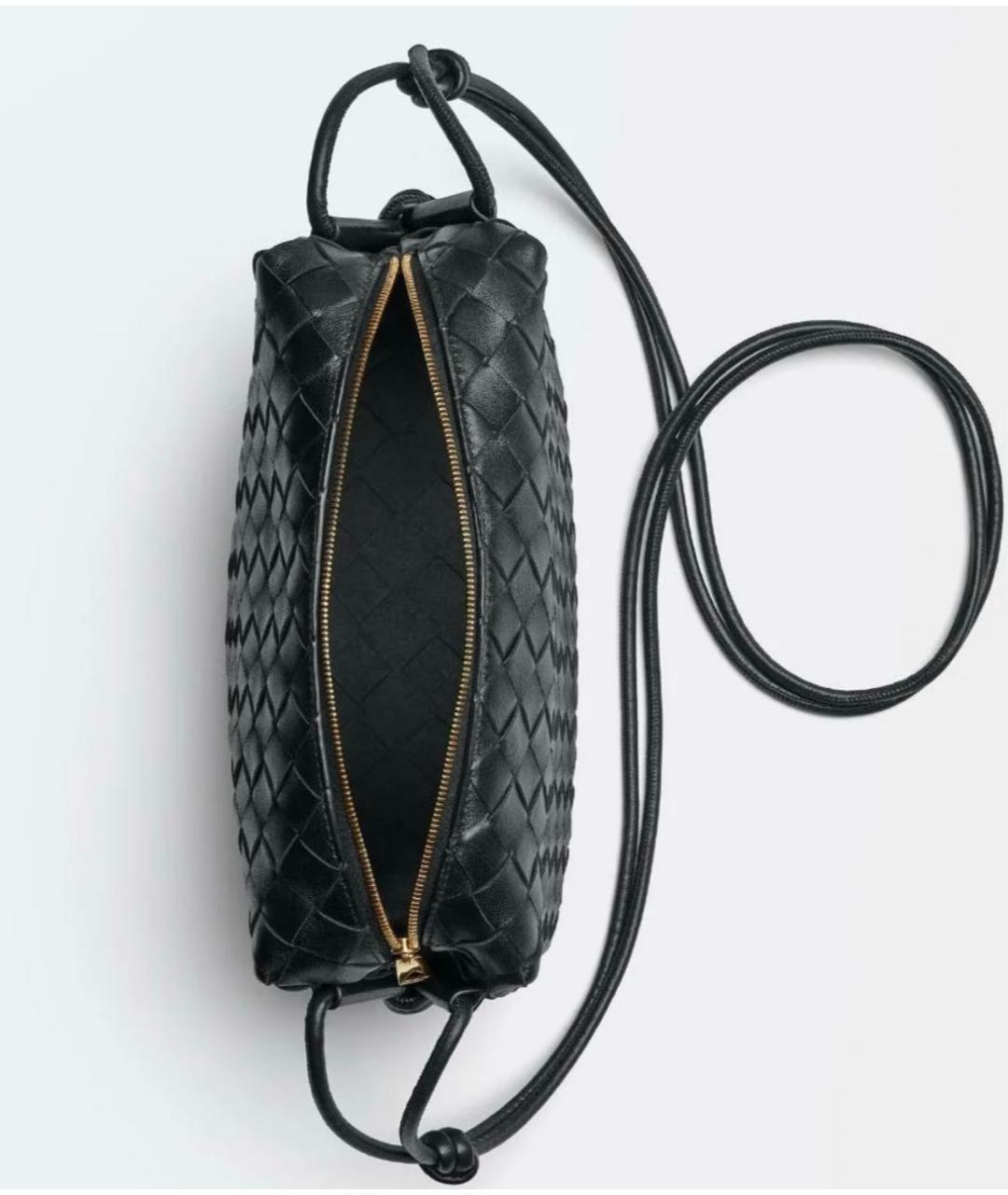 BOTTEGA VENETA Черная кожаная сумка с короткими ручками, фото 2