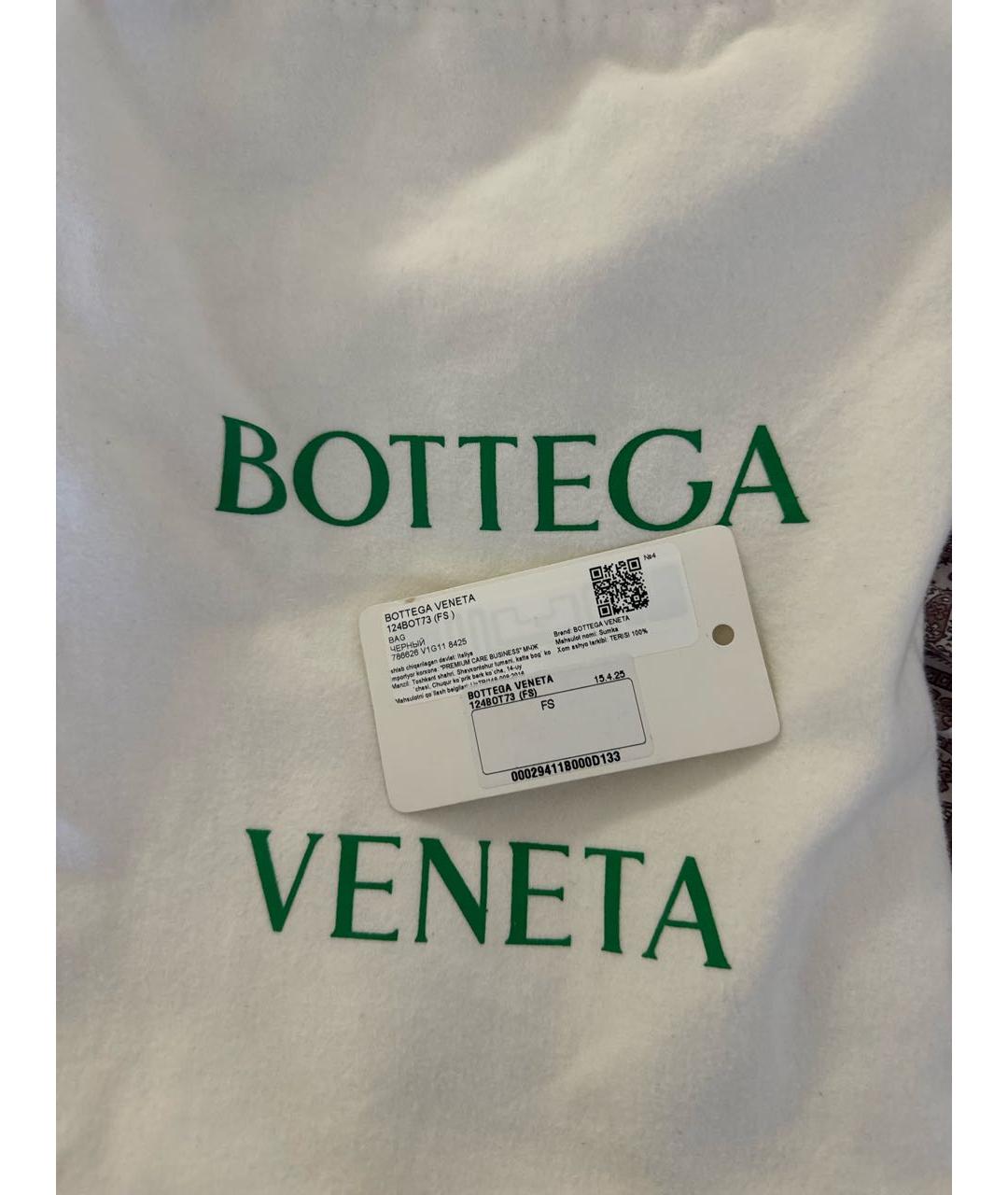 BOTTEGA VENETA Черная кожаная сумка с короткими ручками, фото 5