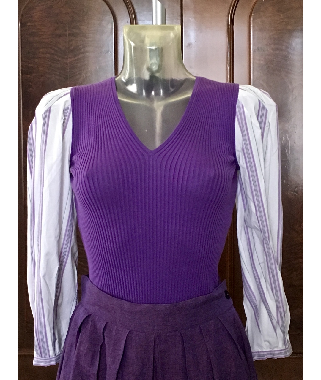 BILANCIONI Фиолетовая хлопковая блузы, фото 2