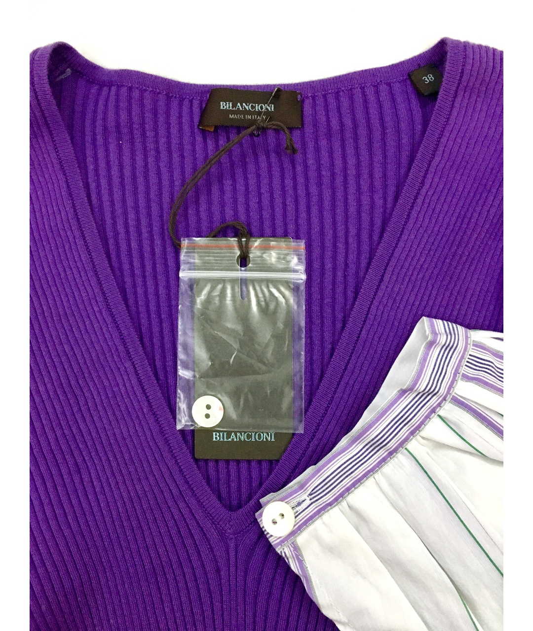 BILANCIONI Фиолетовая хлопковая блузы, фото 3
