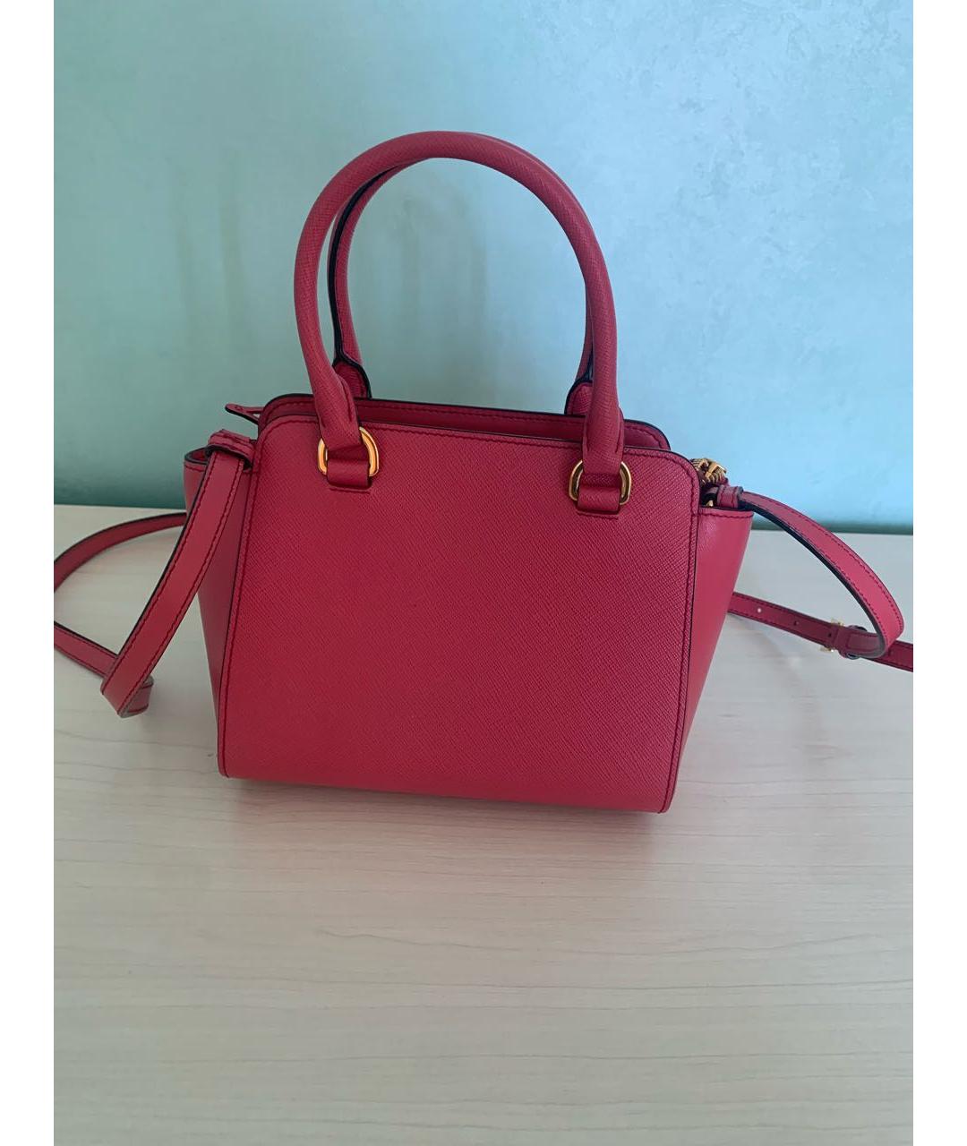 PRADA Розовая кожаная сумка тоут, фото 2