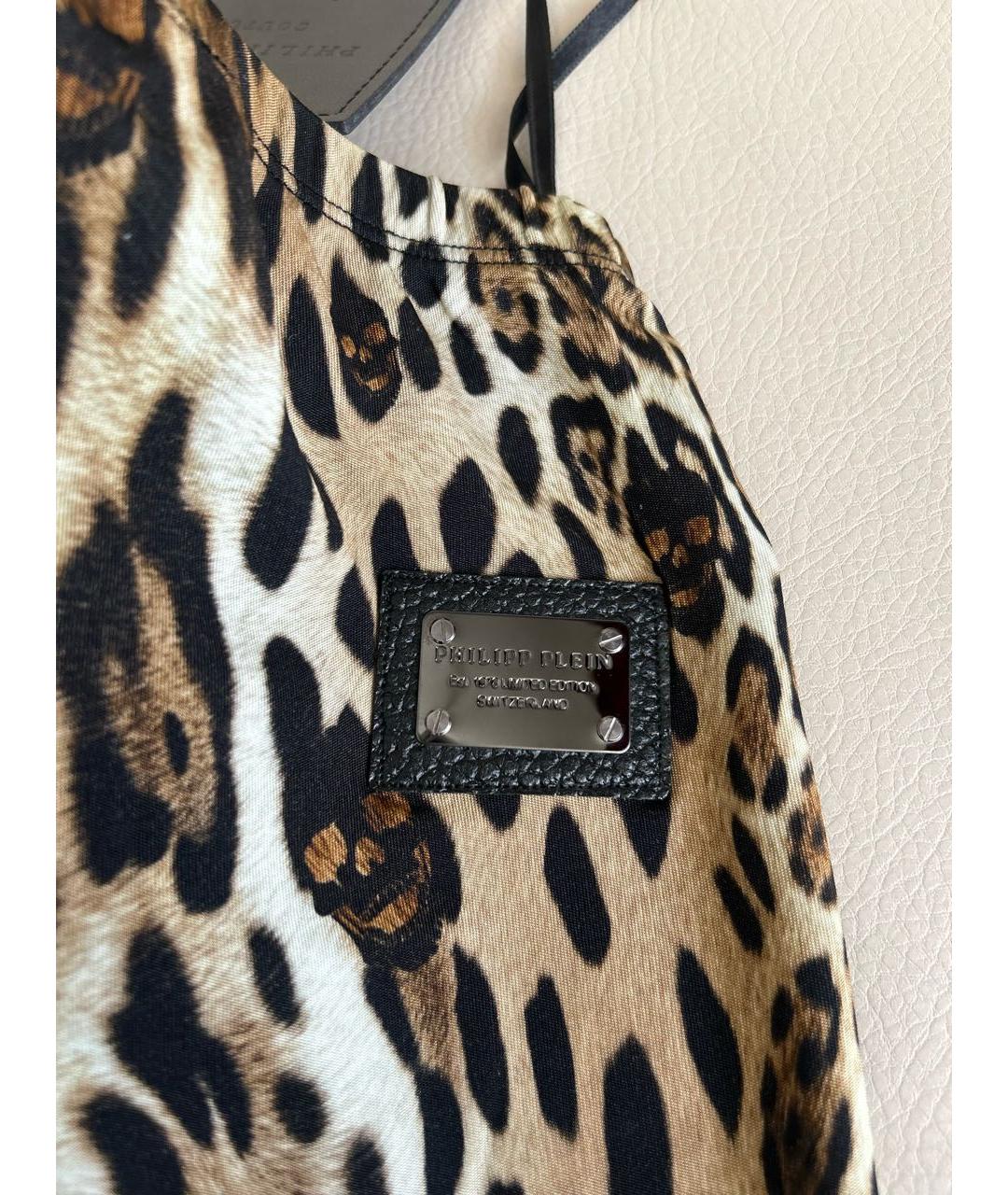 PHILIPP PLEIN Коричневые вискозные спортивные брюки и шорты, фото 6
