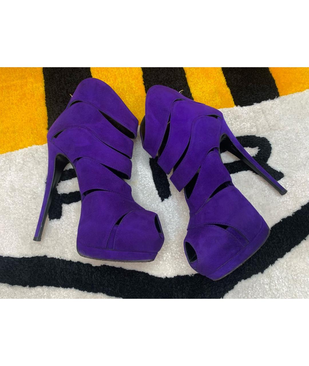 GIUSEPPE ZANOTTI DESIGN Фиолетовые замшевые туфли, фото 5