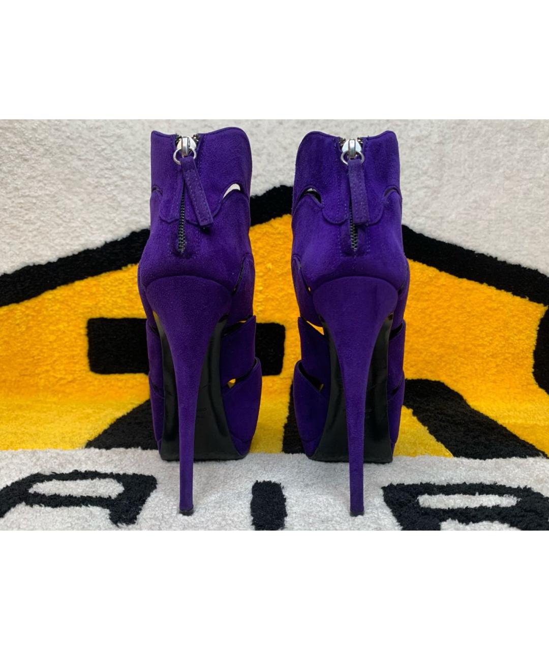 GIUSEPPE ZANOTTI DESIGN Фиолетовые замшевые туфли, фото 4