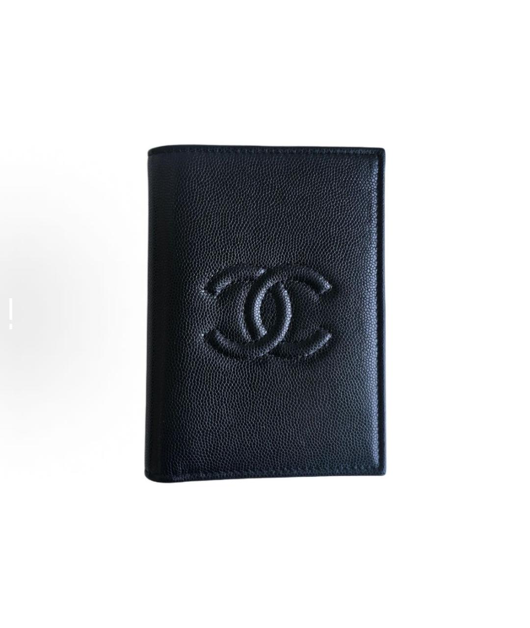 CHANEL Черный кожаный кошелек, фото 5