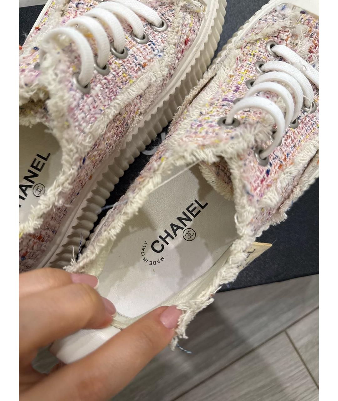CHANEL Розовые кеды, фото 6