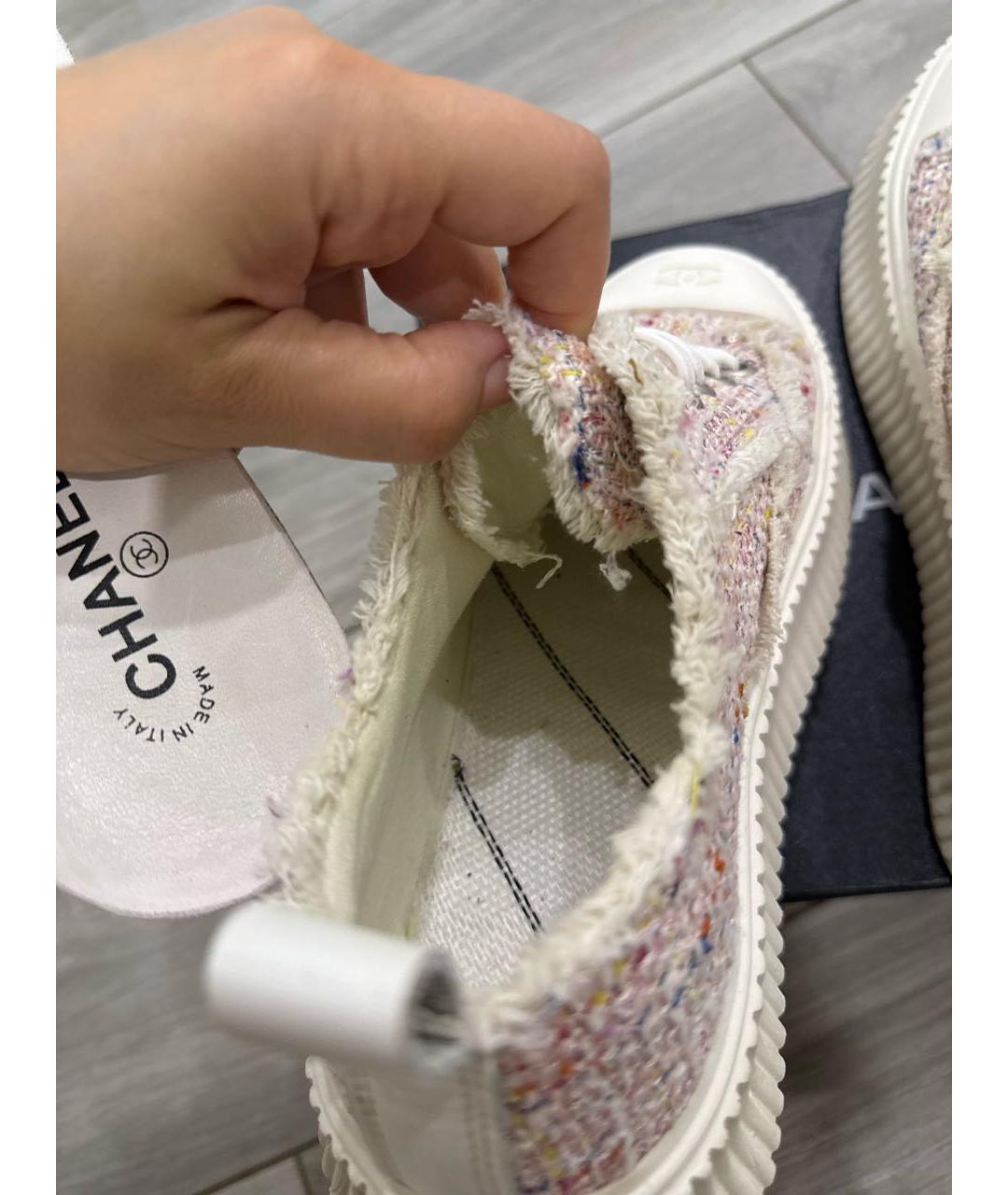 CHANEL Розовые кеды, фото 5