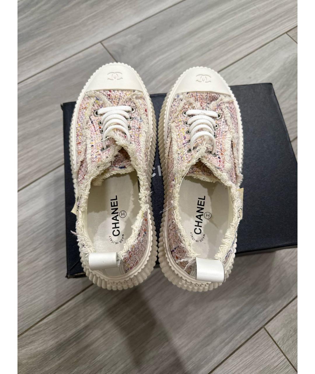 CHANEL Розовые кеды, фото 3