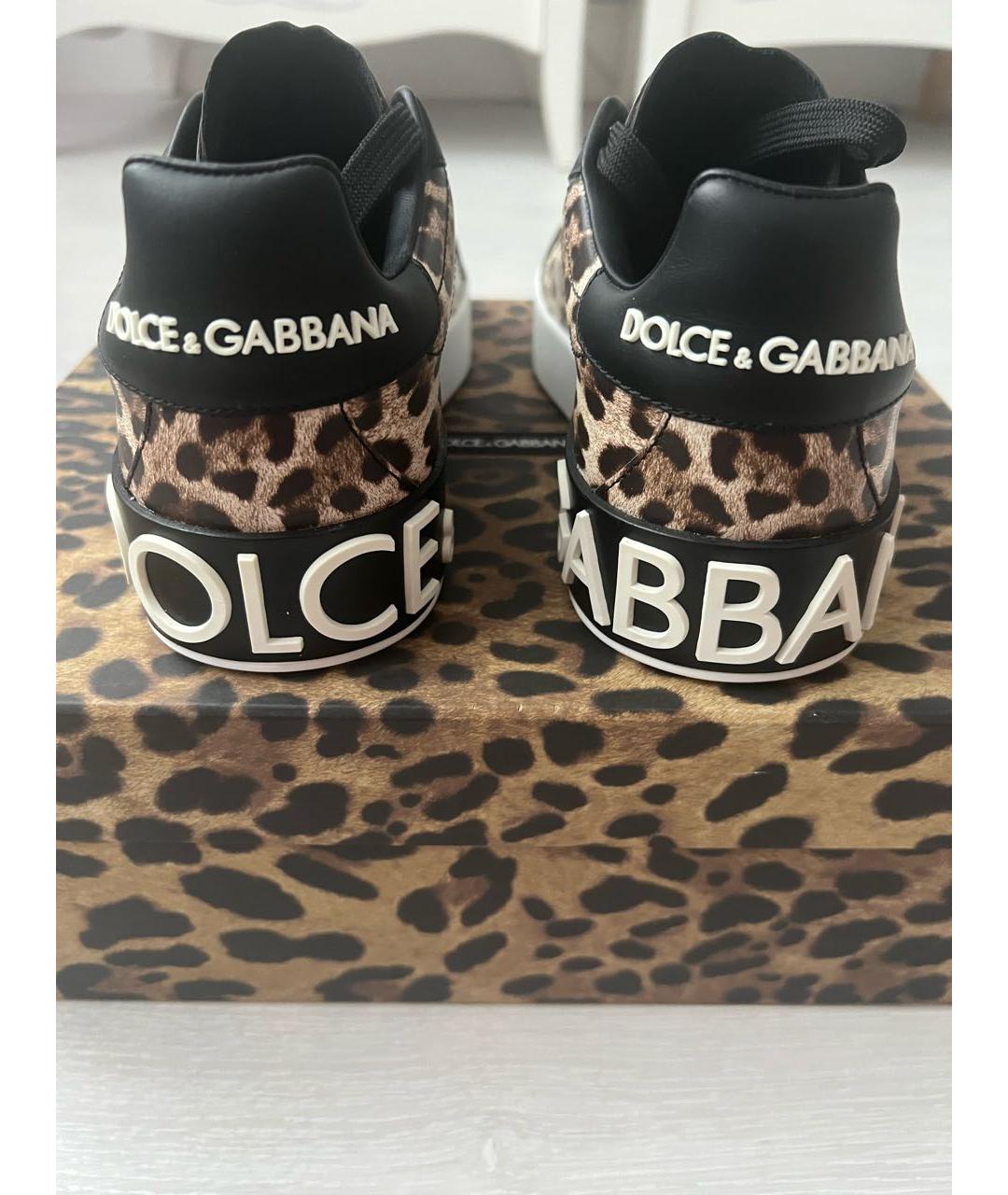 DOLCE&GABBANA Мульти кожаные кеды, фото 4