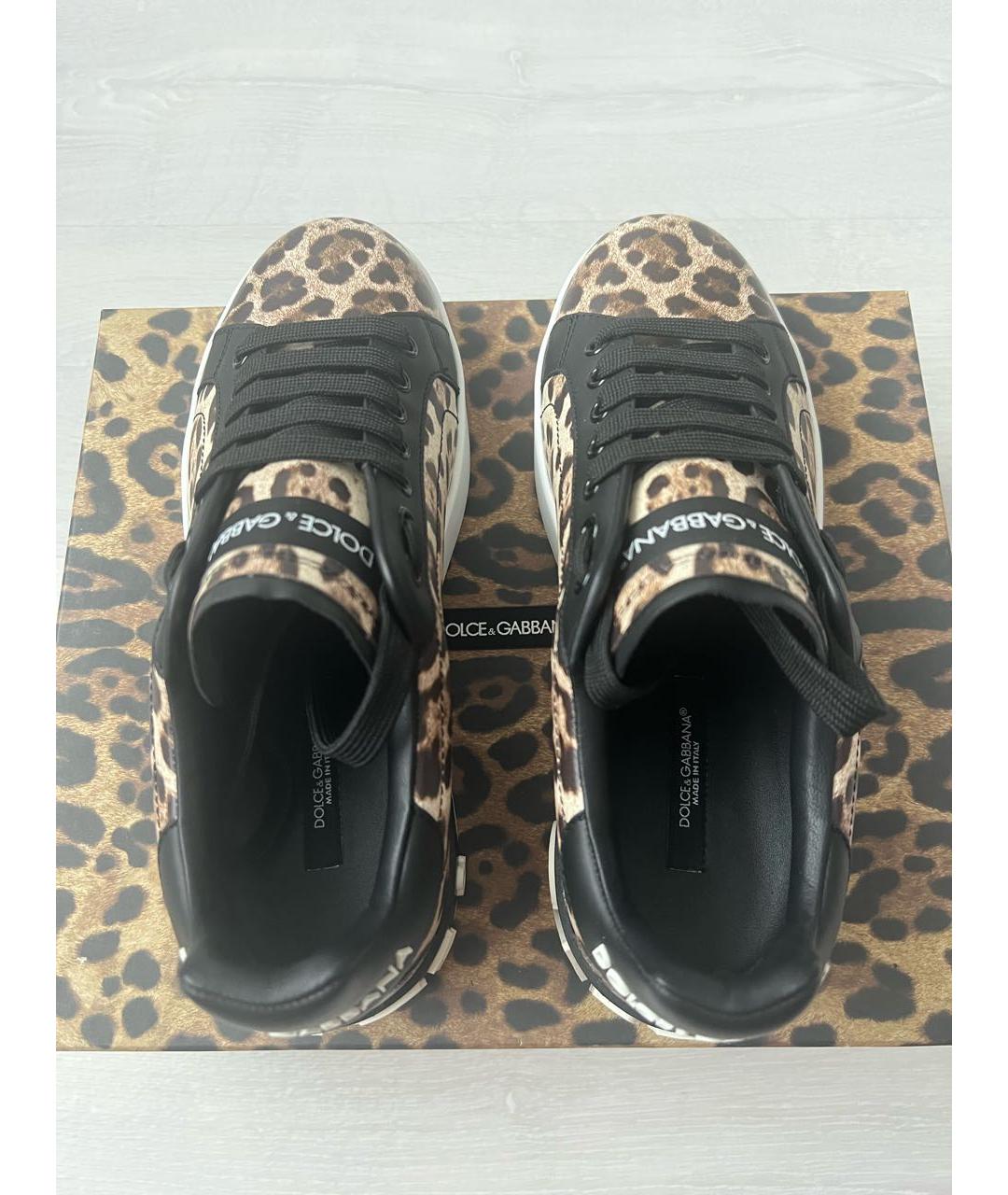 DOLCE&GABBANA Мульти кожаные кеды, фото 3