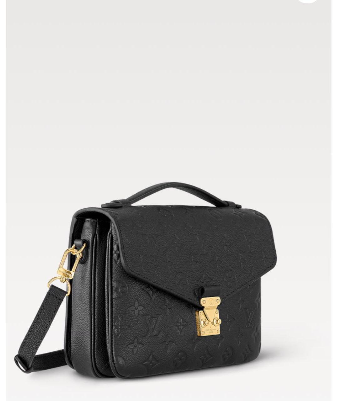 LOUIS VUITTON Черная кожаная сумка через плечо, фото 2