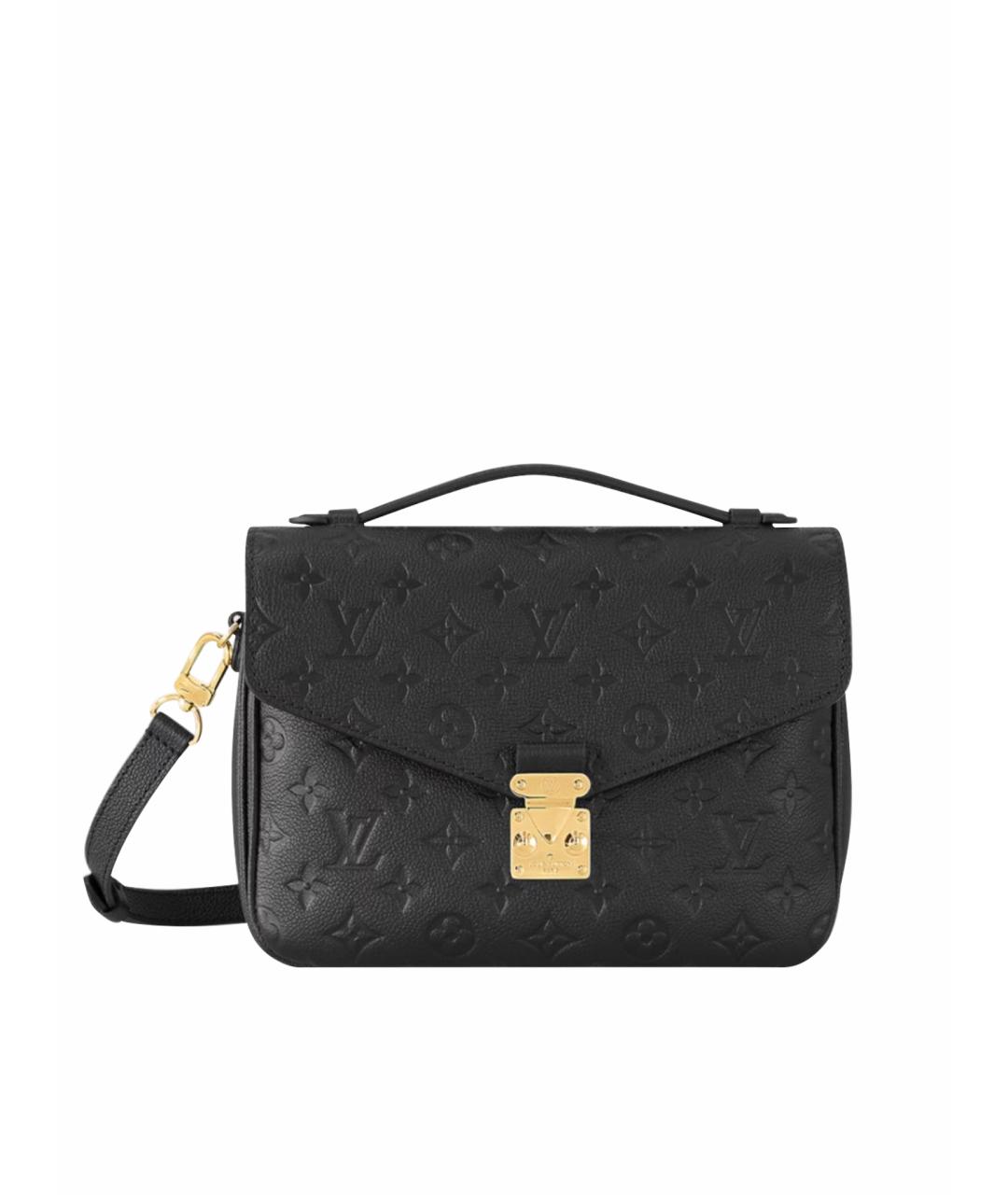 LOUIS VUITTON Черная кожаная сумка через плечо, фото 1