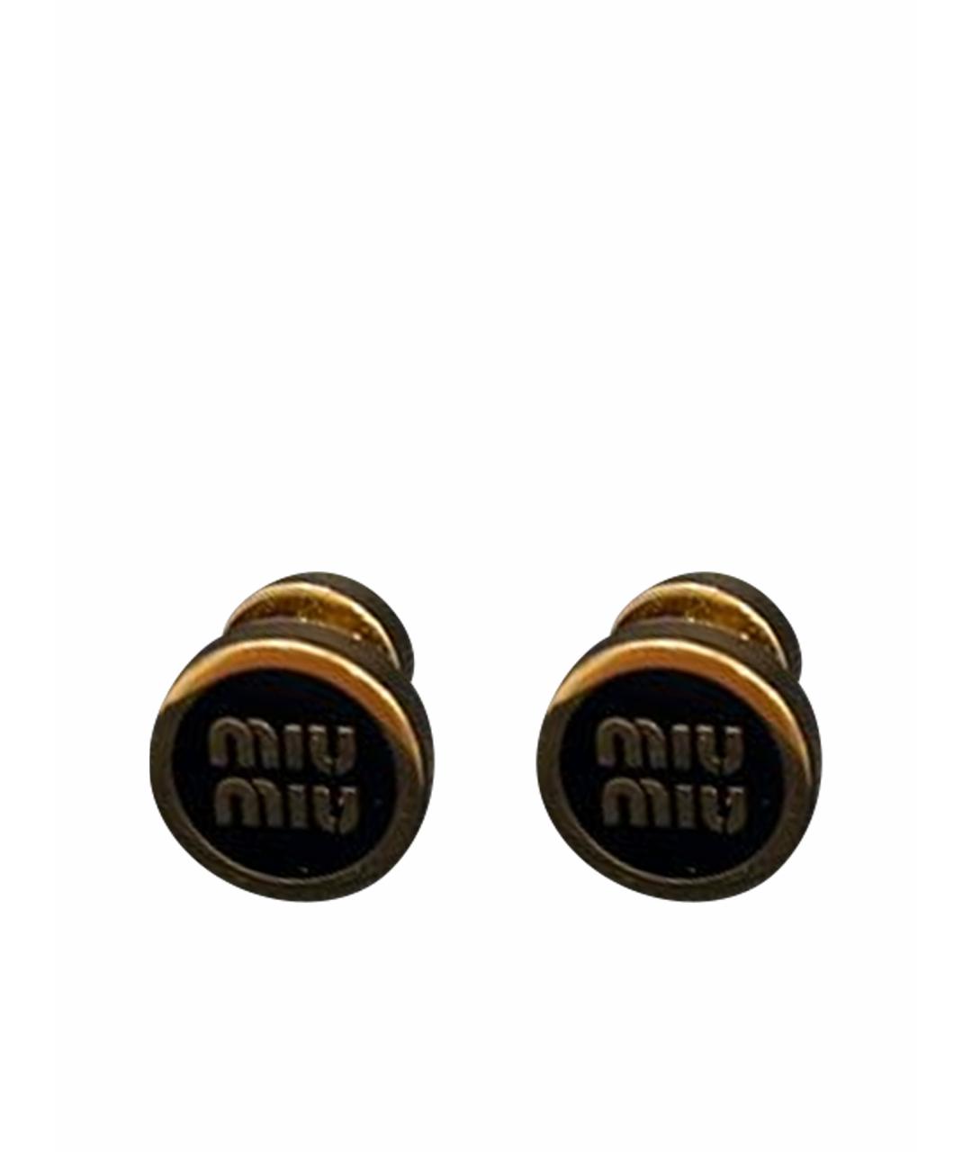 MIU MIU Черные серьги, фото 1