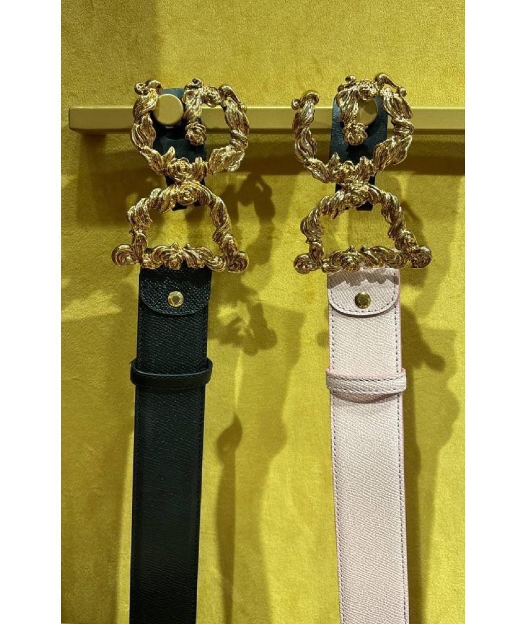 DOLCE&GABBANA Розовый кожаный ремень, фото 6